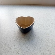 Le Creuset Small Black Heart Shaped Stoneware Ramekin Dish