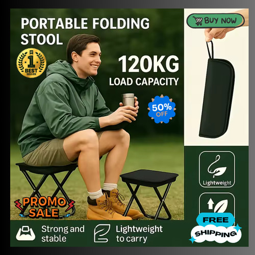 Portable folding stool - portable,