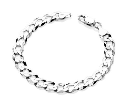 Sterling silver curb - silver, bracelet