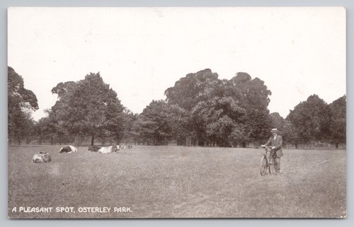 Osterley park man bicycle - w,