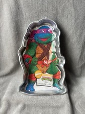 Vintage Wilton Teenage Mutant Hero Turtles Cake Pan Tin 1990 Aluminum 2105-3075