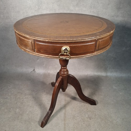 Vintage drum side table - vintage,