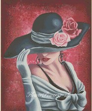 art deco lady Cross stitch