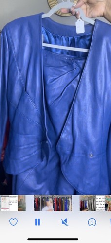 Vintage leather skirt - leather,