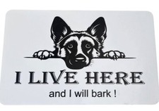 Personalised Puppy Dog " I Live Here " Sign Great Gift for Dog Lovers, Any Text