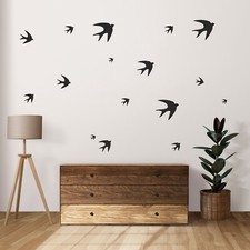 24 Swallow Bird Wall Sticker Decals Vinyl Adhesive Removable Animal DIY