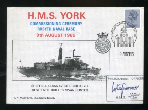 1985 commissioning hms york - ,