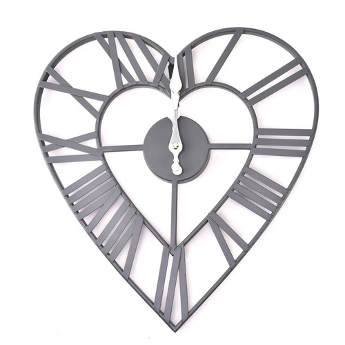 Grey heart shaped - grey, cut