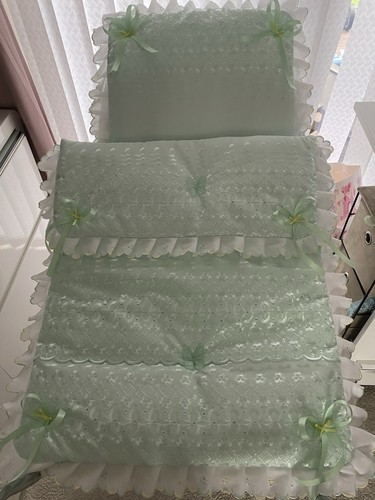 Mint green babies large pram - green,