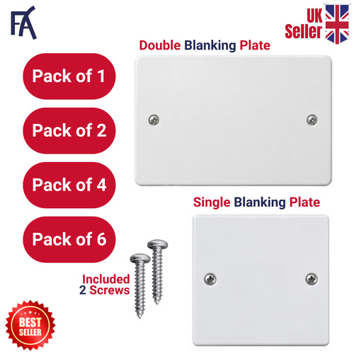 Blanking plate with screws - with,