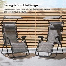 Two Folding Lounger Reclining
