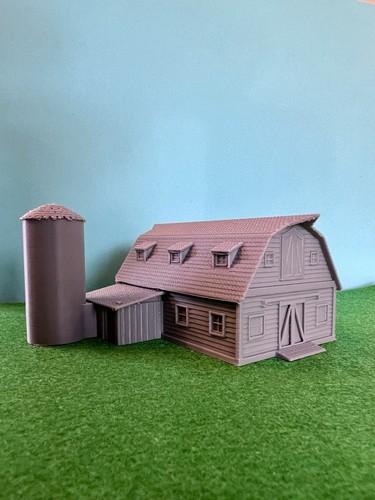 Gauge barn and silo kit - n,