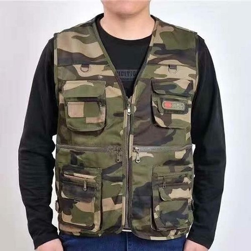 Men multi pockets vest - pockets,