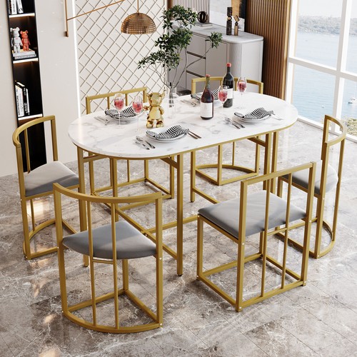 Six chair dining table - six-chair, set