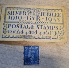 Silver Jubilee Postage Book with Stamps 1910-1935