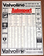 Autosport 1983 OFF TRACK COMPETITION CALENDAR - Sprint Hillclimb Autotest Trials