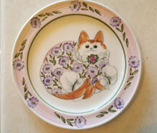 Vintage, Large  CINQUE PORTS POTTERY - JOAN DE BETHEL - Porcelain Cat Plate