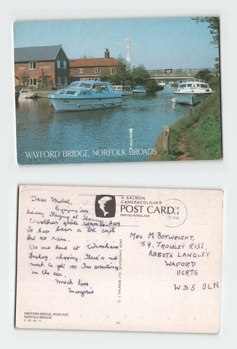 Vintage postcard wayford - postcard,