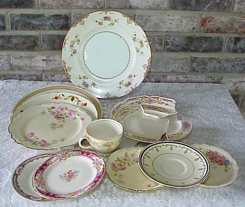 Vintage broken chipped - chipped, china