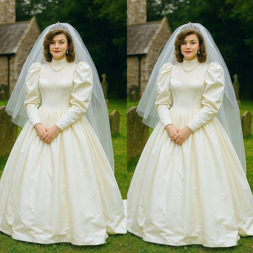 Vintage satin wedding - satin,