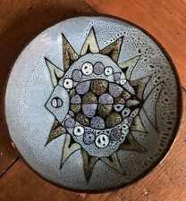 Wellhouse Pottery Studio Paignton Plate Retro Fish Dish Bowl