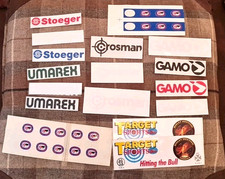 Vintage & New Air Rifle / Pistol Gun Box Stickers Job Lot  Collection