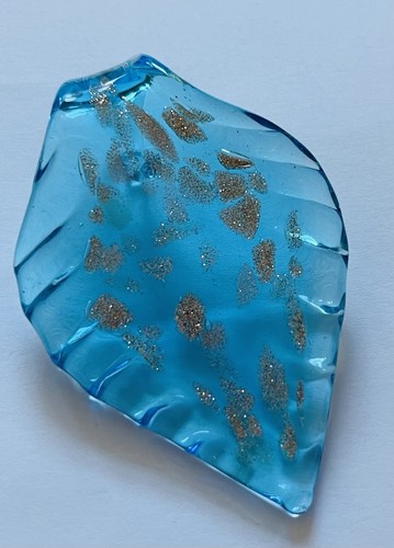 Murano glass leaf - pendant,