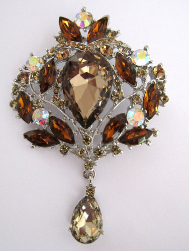 Crystal rhinestone brooches