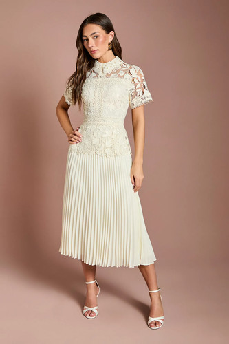 Coast ivory midi dress womens - ivory,