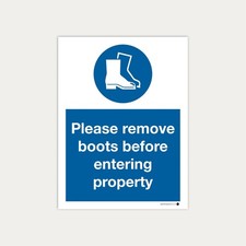 Please Remove Boots Before