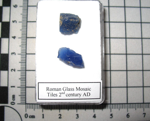 Roman tesserae mosaic - tesserae, blue