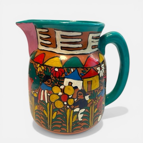 Vtg mexican pottery pitcher - mexican,
