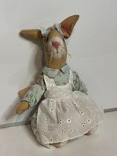NWT Joe Spencer Patsy Rabbit Spring Easter Bunny Shelf Sitter 13" Art Doll Plush