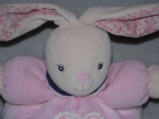 Kaloo bunny comforter soft toy pink puffball vintage 2013 heart