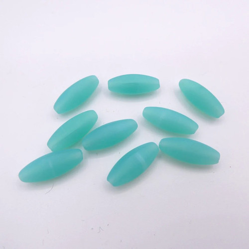 Czech glass peeled - olive, beads