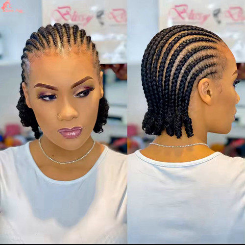 Short bob cornrow braided - cornrow,