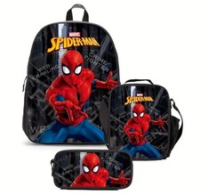 Marvel Spider-Man 3pcs Backpack Set with Lunch Bag & Pencil Case f Kids Birthday