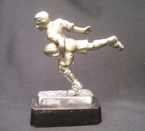 Vintage 1930s rugby player - player, car
