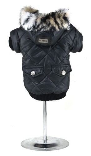 Padded dog coat hooded - coat, +