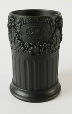 Wedgwood Jasperware Black Basalt Spill Vase Rams Head