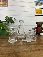 Vintage Glassware Vase Cut Glass Decanter Top Job Lot Art Deco Bohemian Home Dec