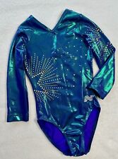 Alpha Factor AF Leotard Gymnastics COMPETITION Sequin Bling STARS Leo GK Sz: CL