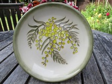 MOORCROFT   POTTERY.  WATTLE PATTERN PLATE . SALLY TUFFIN. 1988