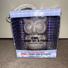 Handmade Vanilla Brown Sugar OWL Soap On A Rope 300g / 10.58 oz