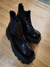 Topshop Kylie Black Croc