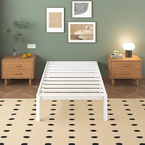 White small single bed frames - white,