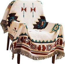 VANJOROY Aztec Navajo Sofa Large Throw Blanket for 2 3 Seater Settees,100%