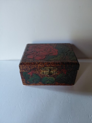 Vintage pyrography wood - vintage,