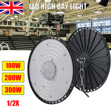 1/2X UFO LED High Bay Light 100-300W Industrial Warehouse Factory Workshop Light