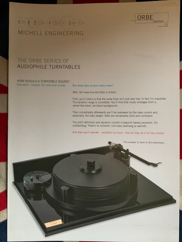 Michell orbe turntable - orbe,